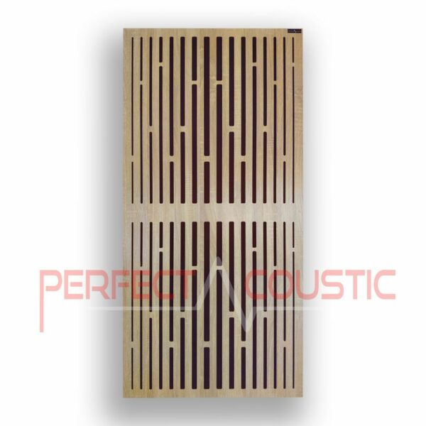 Acoustic panel with diffuser patterns in lattice