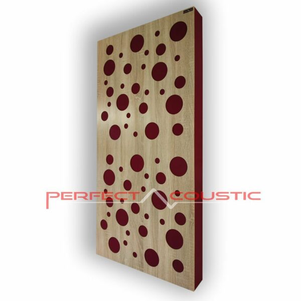 Acoustic panel with diffuser type und color