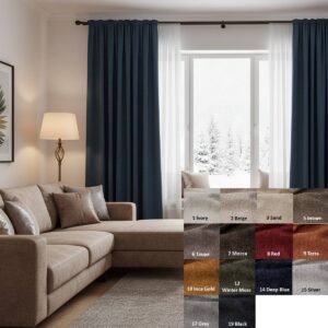 Anthology Heat-insulating curtain in the living room main image - This image is an illustration