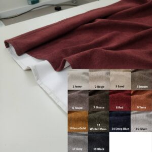 Anthology Sound-insulating fabric on worktop burgundy main image - This image is an illustration