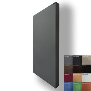 Bass acoustic wall panels with double leather membrane
