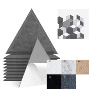 Bilnora Extra Dense Felt Triangular acoustic sound panels 50x50x0,9cm