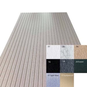 Bilnora Extra Dense Felt striped acoustic sound panels 120x60x0,9cm