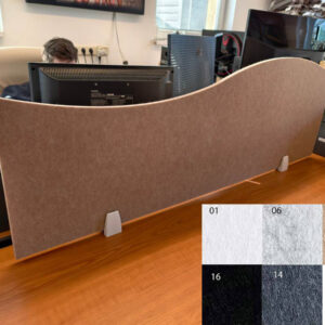 Bilnora desk divider wavy acoustic screen 120x40x1.2cm – Pattern 1