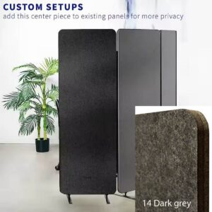 Bilnora office separator 160x60x2.5 cm – In Dark Grey