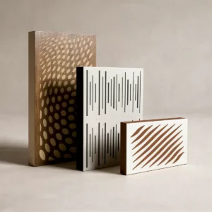 Diffuser front acoustic panels in multiple colors and patterns