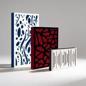 Diffuser front acoustic panels in multiple colors and patterns