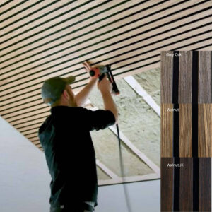 FREJA Acoustical ceiling panel 100x60x2,2cm. Black Oak- We can also make it in custom sizes