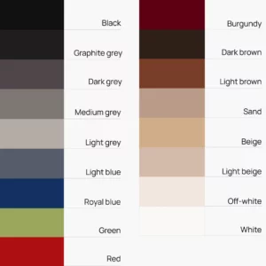 Fabric colors for diffuser front panels