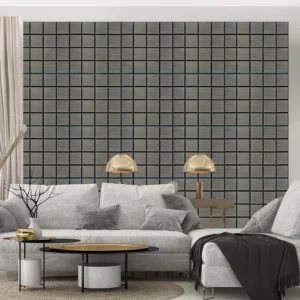 Freja Wood Checkered Acoustic Wall Panel 60x60cm - grey oak