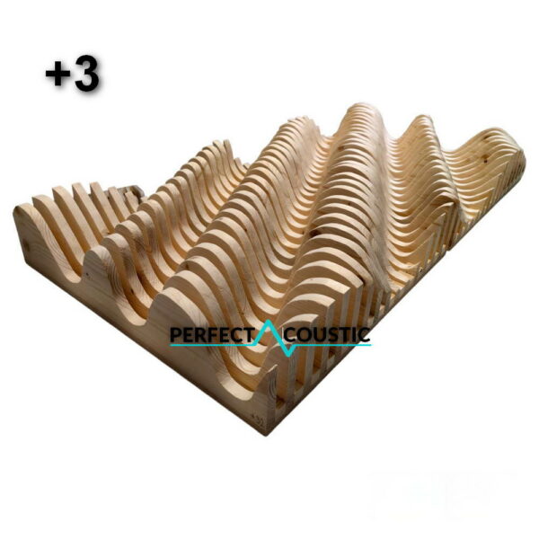 Parametric acoustic diffuser in natural colour, code +3