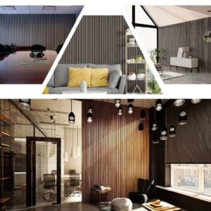 Freja wood slat panels - louvered panels