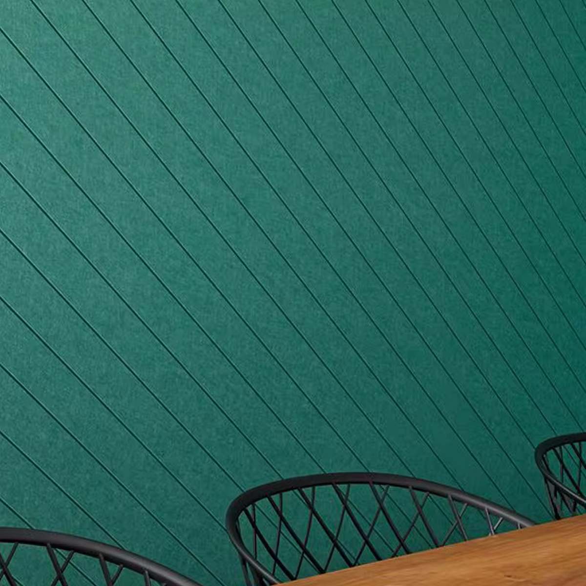 acoustic absorber panel with striped pattern 9mm thick on walls