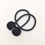black magnetic curtain tieback with strong magnets for secure hold