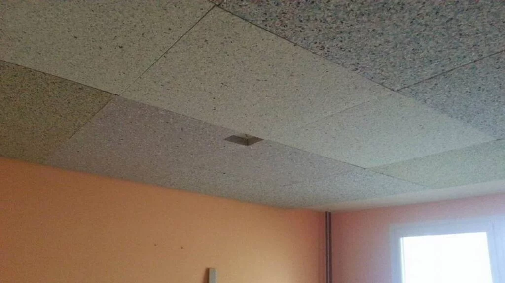 Thin self-adhesive foam panels for ceiling sound insulation