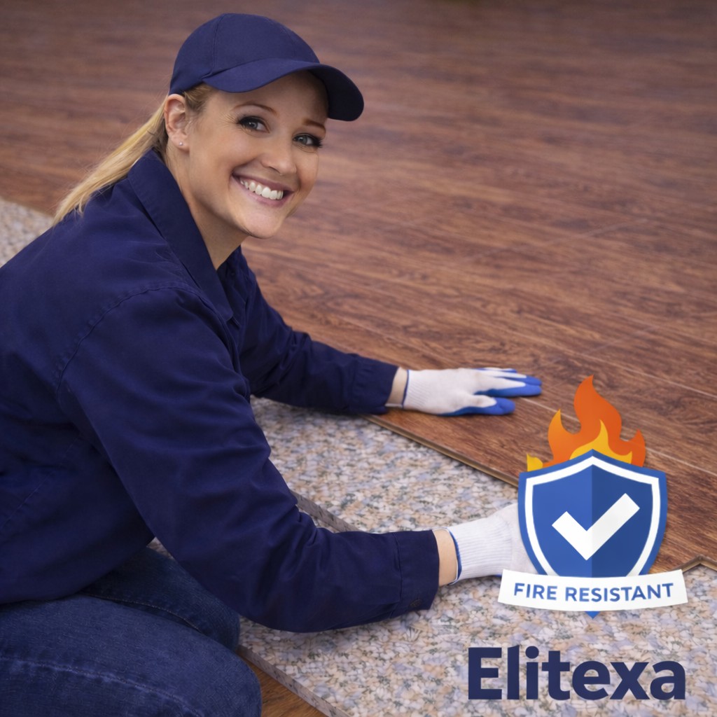 elitexa fireproof sponge floor underlay installation