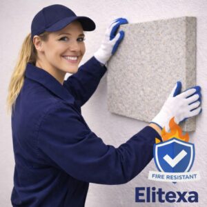 elitexa fireproof sponge floor underlay installation on the wall