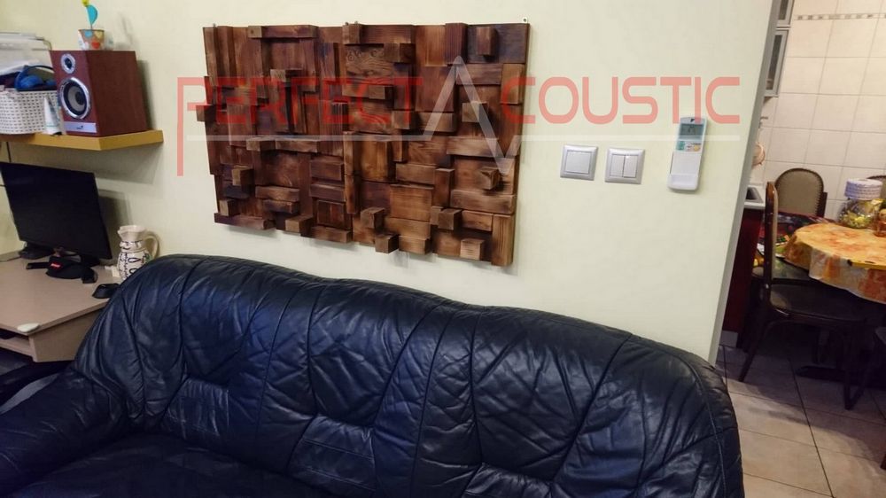 home theater acoustic design with rustic acoustic diffuser (2)