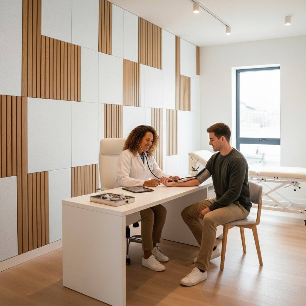 soundproof decorative wall panels in medical office improving noise control and design