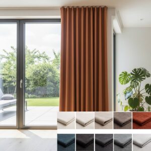 tesla Glass door curtains living room This image is an illustration_main