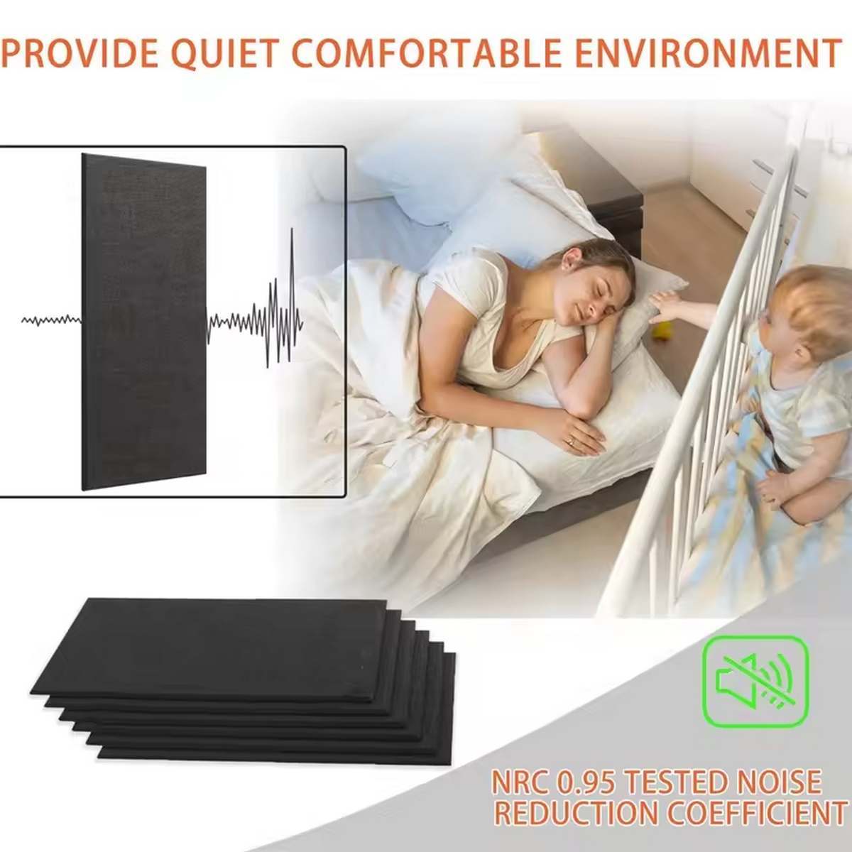 there is nothing more important than peace. Easy to achieve with our self-adhesive decorative acoustic panels