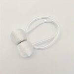 white magnetic curtain tieback suitable for modern interiors