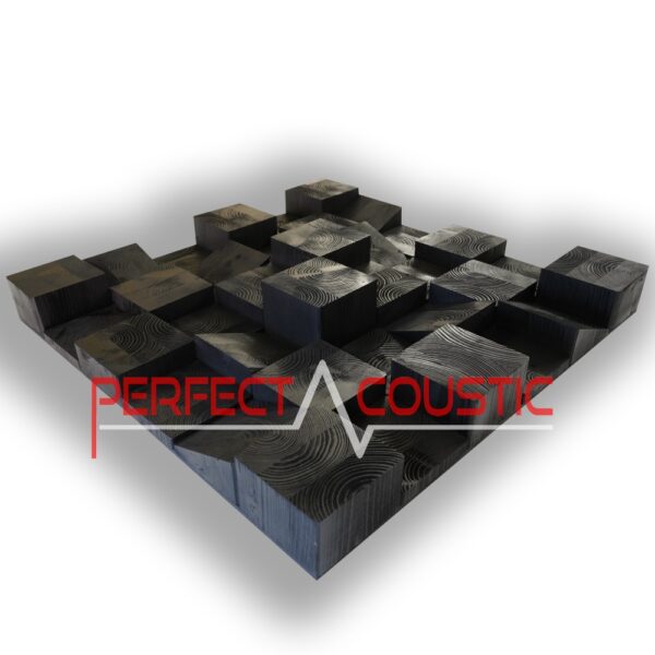 wooden cube diffuser in matt black